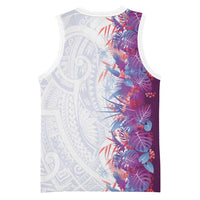 Hawaii Tropical Plant Poni Basketball Jersey Vibrant Polynesian Pattern LT01 - Polynesian Pride