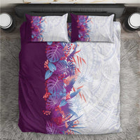 Hawaii Tropical Plant Poni Bedding Set Vibrant Polynesian Pattern LT01 Purple - Polynesian Pride