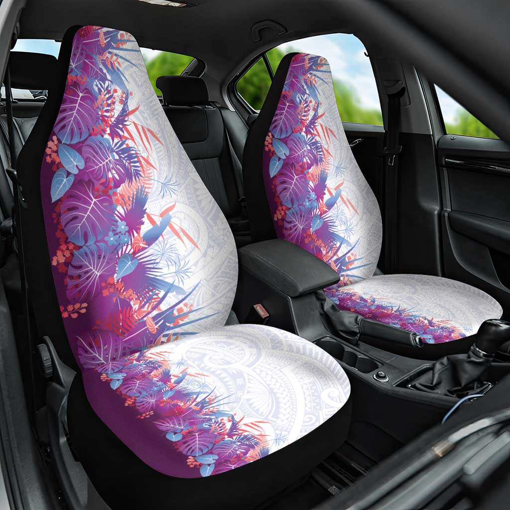 Hawaii Tropical Plant Poni Car Seat Cover Vibrant Polynesian Pattern