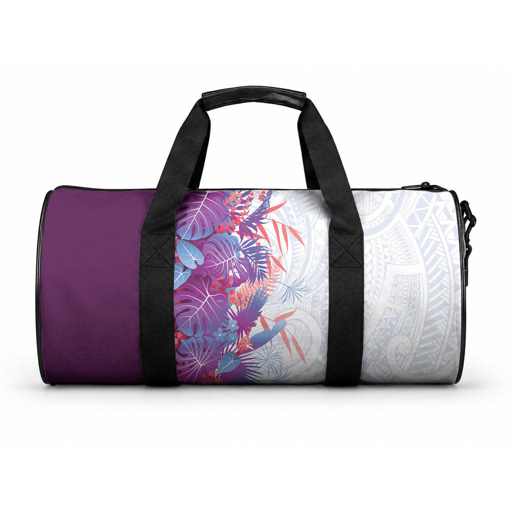 Hawaii Tropical Plant Poni Duffle Bag Vibrant Polynesian Pattern