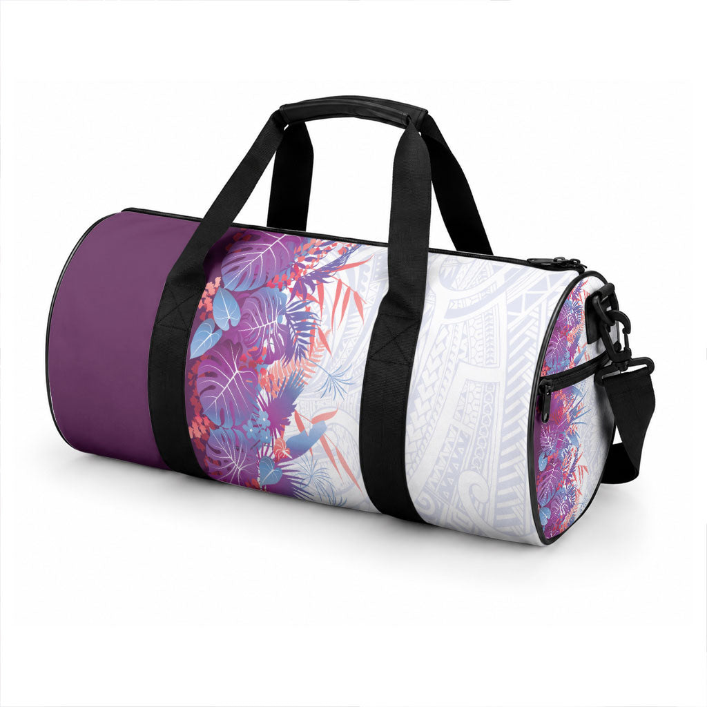 Hawaii Tropical Plant Poni Duffle Bag Vibrant Polynesian Pattern