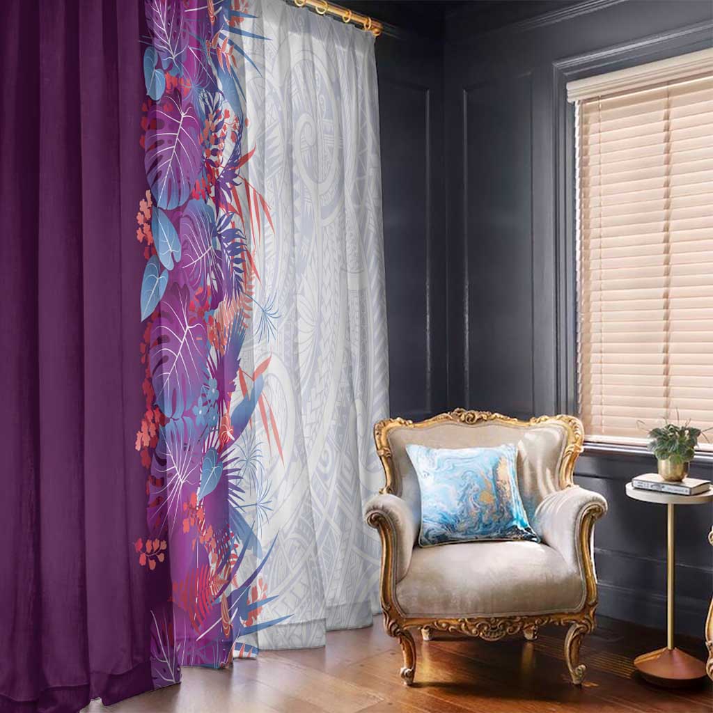 Hawaii Tropical Plant Poni Window Curtain Vibrant Polynesian Pattern LT01 - Polynesian Pride