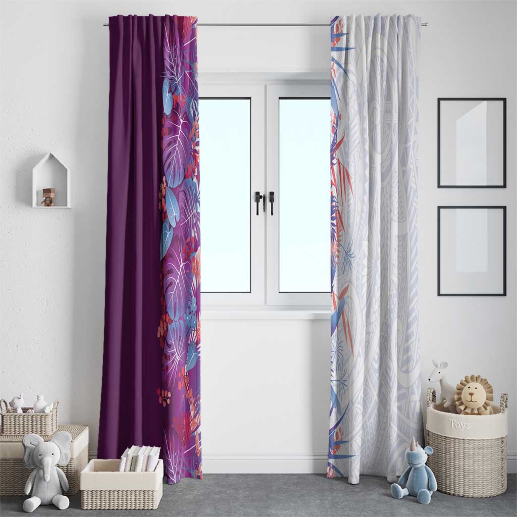 Hawaii Tropical Plant Poni Window Curtain Vibrant Polynesian Pattern LT01 - Polynesian Pride