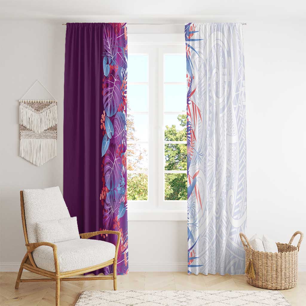 Hawaii Tropical Plant Poni Window Curtain Vibrant Polynesian Pattern LT01 - Polynesian Pride