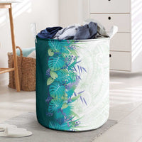 Hawaii Tropical Plant Teal Laundry Basket Vibrant Polynesian Pattern LT01 Teal - Polynesian Pride