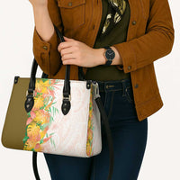 Hawaii Tropical Plant Lenalena Leather Bag Vibrant Polynesian Pattern