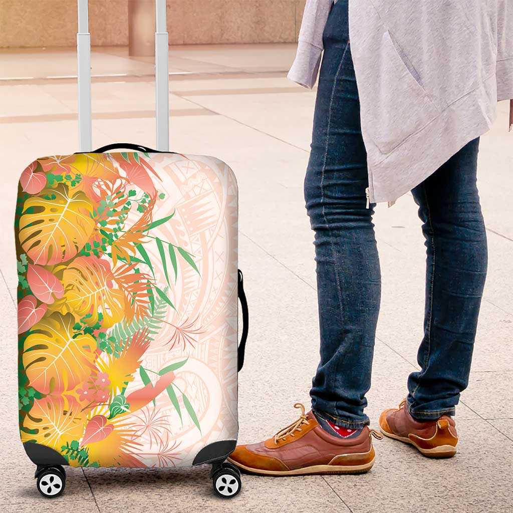Hawaii Tropical Plant Lenalena Luggage Cover Vibrant Polynesian Pattern