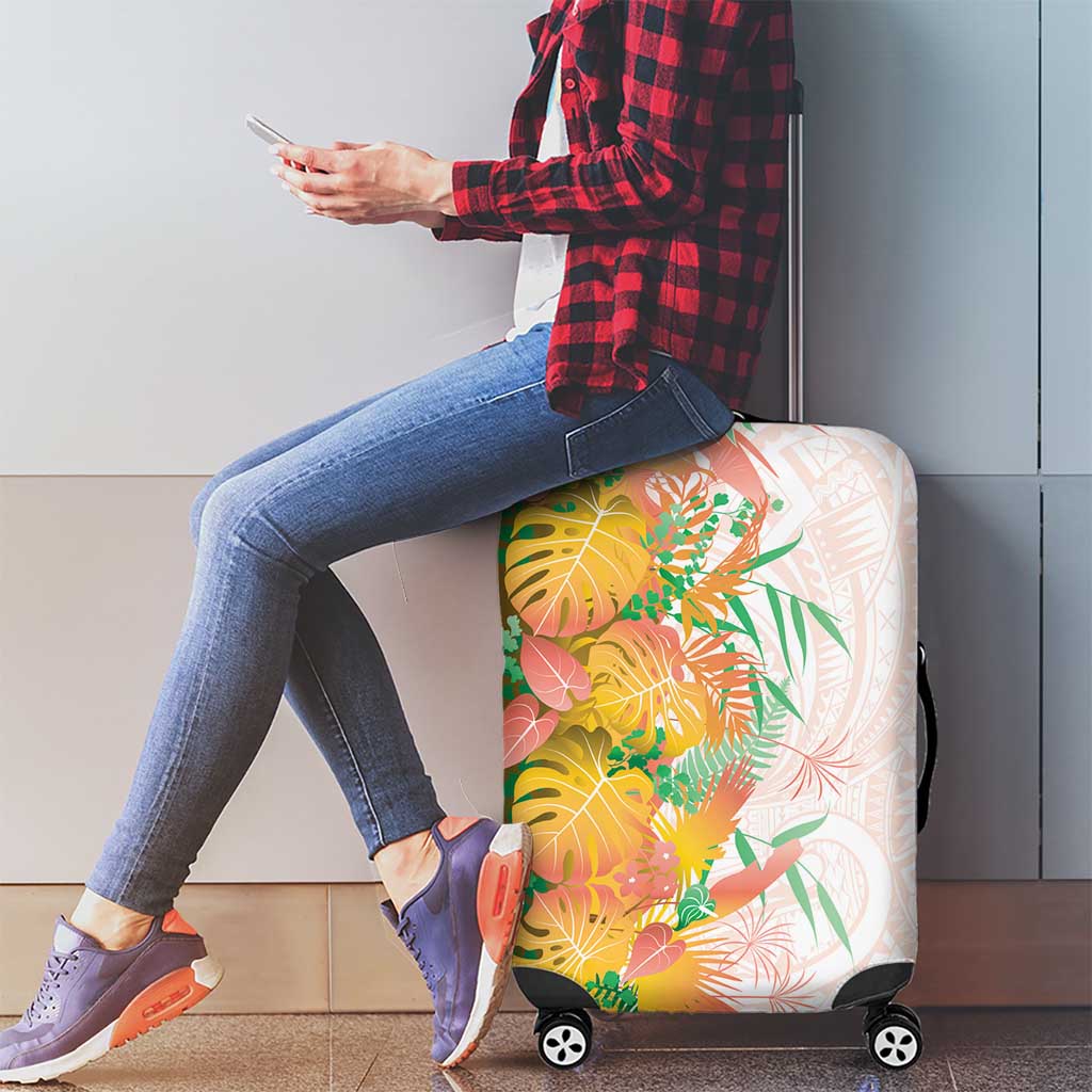 Hawaii Tropical Plant Lenalena Luggage Cover Vibrant Polynesian Pattern