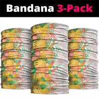 Hawaii Tropical Plant Lenalena Neck Gaiter Vibrant Polynesian Pattern