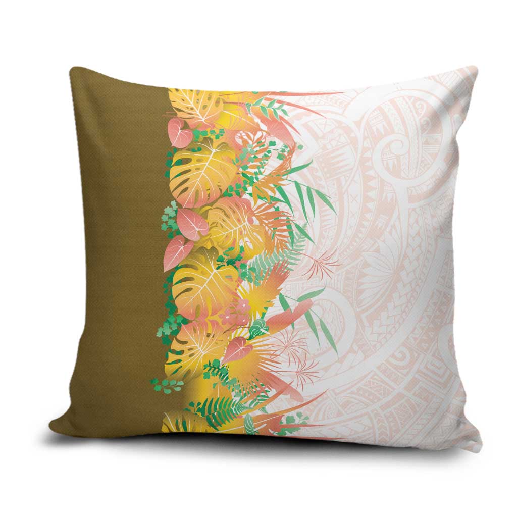 Hawaii Tropical Plant Lenalena Pillow Cover Vibrant Polynesian Pattern