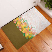Hawaii Tropical Plant Lenalena Rubber Doormat Vibrant Polynesian Pattern LT01 - Polynesian Pride