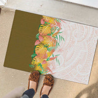 Hawaii Tropical Plant Lenalena Rubber Doormat Vibrant Polynesian Pattern LT01 - Polynesian Pride