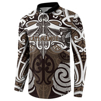 Personalised Maori Kati Mamoe Button Sweatshirt Silver Fern Kowhaiwhai Art LT01 - Polynesian Pride