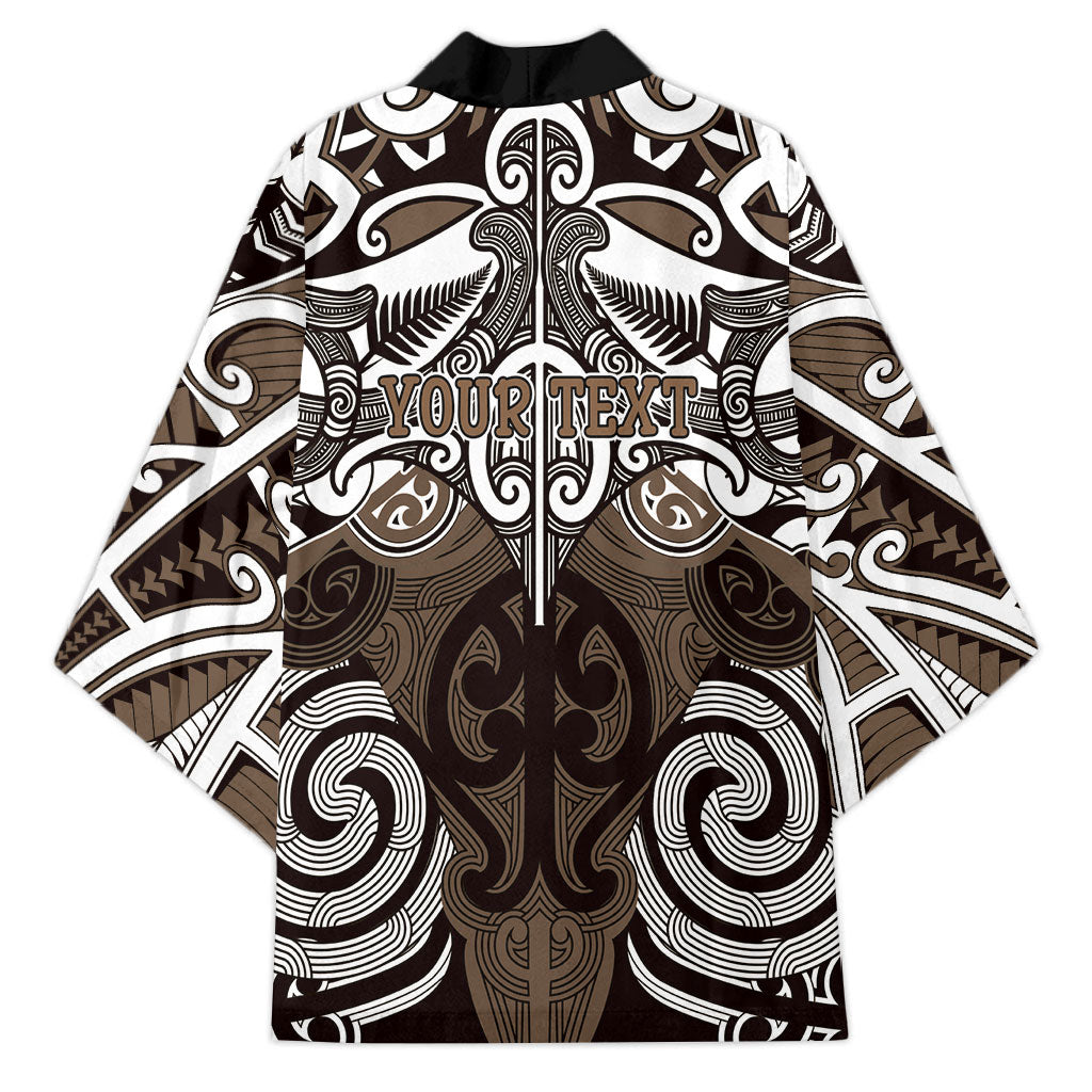 Personalised Maori Kati Mamoe Kimono Silver Fern Kowhaiwhai Art LT01 - Polynesian Pride