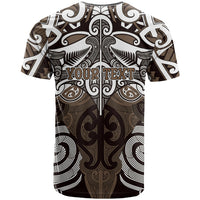 Personalised Maori Kati Mamoe T Shirt Silver Fern Kowhaiwhai Art LT01 - Polynesian Pride