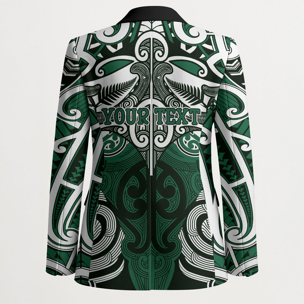 Personalised Maori Ngai Tahu Blazer Silver Fern Kowhaiwhai Art LT01 - Polynesian Pride