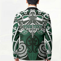 Personalised Maori Ngai Tahu Blazer Silver Fern Kowhaiwhai Art LT01 - Polynesian Pride