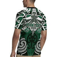 Personalised Maori Ngai Tahu Rugby Jersey Silver Fern Kowhaiwhai Art LT01 - Polynesian Pride