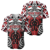 Personalised Maori Ngapuhi Baseball Jersey Silver Fern Kowhaiwhai Art LT01 - Polynesian Pride