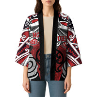 Personalised Maori Ngapuhi Kimono Silver Fern Kowhaiwhai Art LT01 - Polynesian Pride