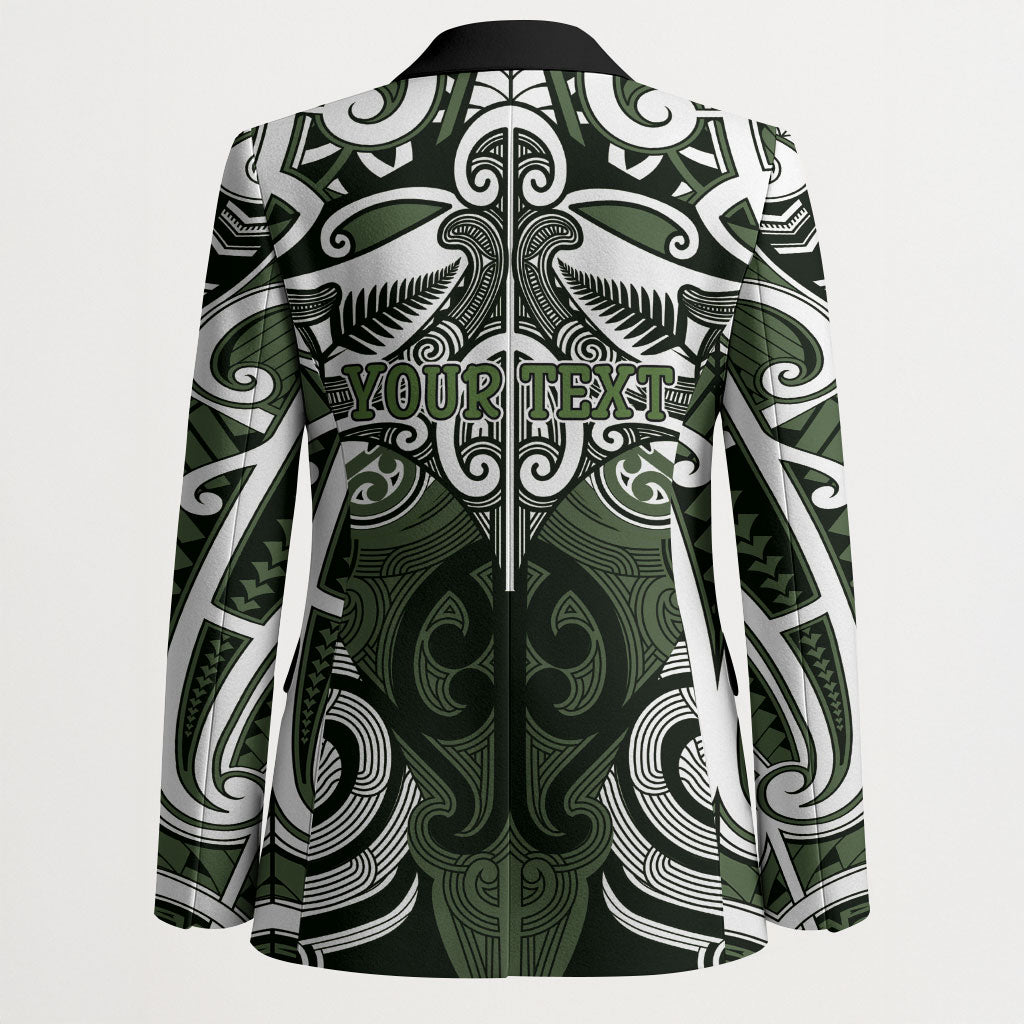 Personalised Maori Ngati Awa Blazer Silver Fern Kowhaiwhai Art LT01 - Polynesian Pride