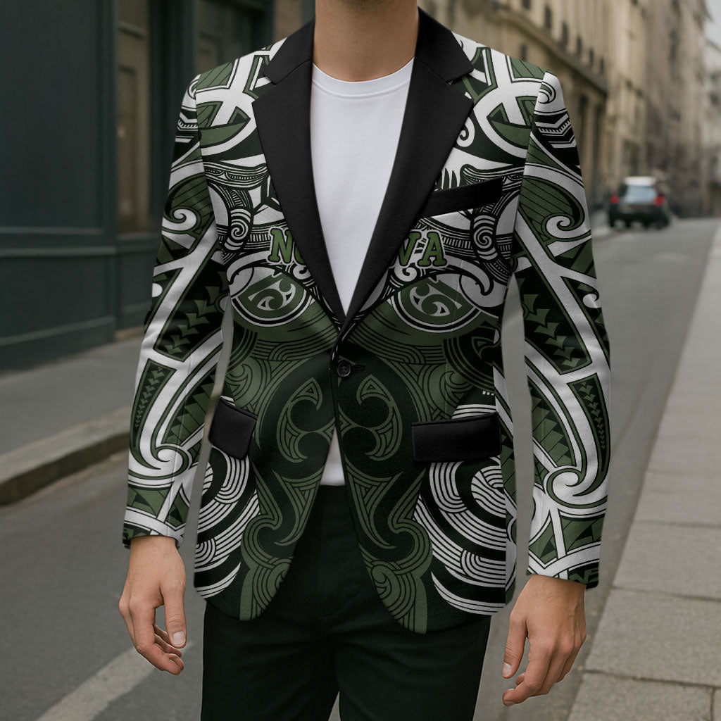Personalised Maori Ngati Awa Blazer Silver Fern Kowhaiwhai Art LT01 - Polynesian Pride