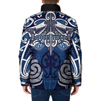 Personalised Maori Ngati Kahungunu Padded Jacket Silver Fern Kowhaiwhai Art LT01 - Polynesian Pride