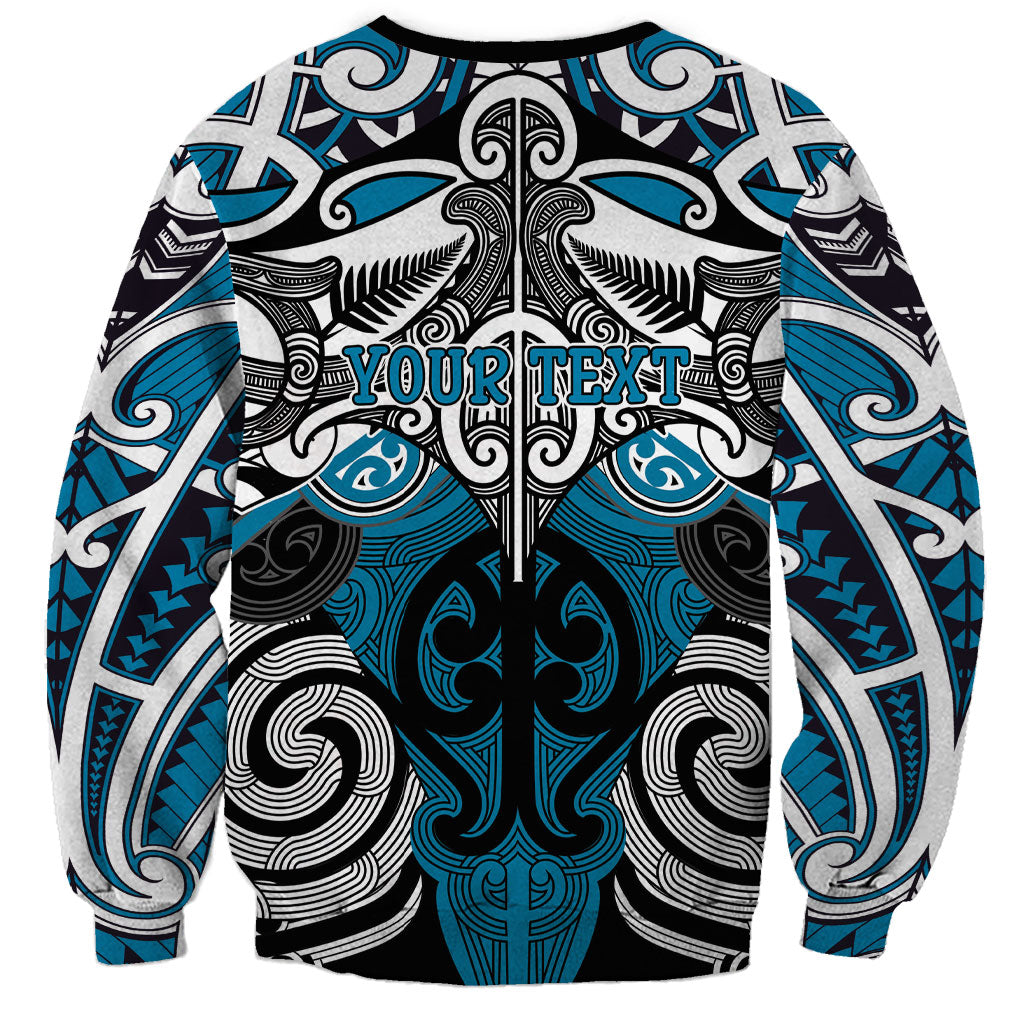 Personalised Maori Ngati Porou Sweatshirt Silver Fern Kowhaiwhai Art LT01 - Polynesian Pride