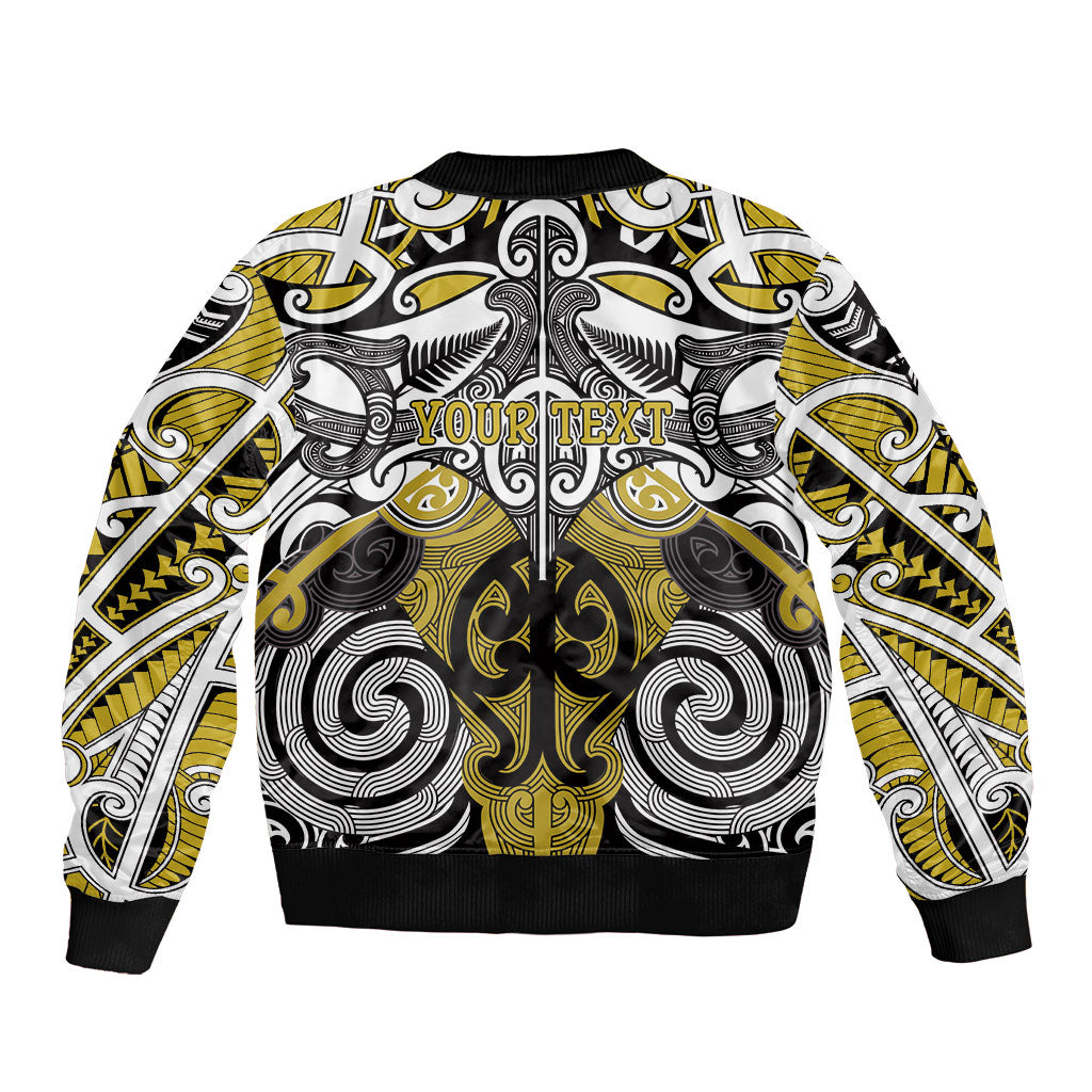 Personalised Maori Ngati Whatua Bomber Jacket Silver Fern Kowhaiwhai Art LT01 - Polynesian Pride