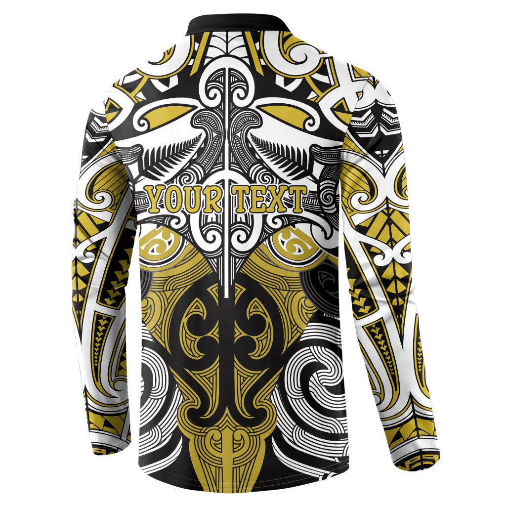 Personalised Maori Ngati Whatua Button Sweatshirt Silver Fern Kowhaiwhai Art LT01 - Polynesian Pride