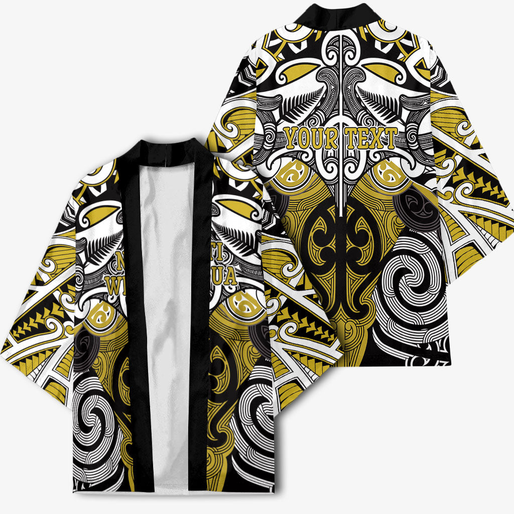 Personalised Maori Ngati Whatua Kimono Silver Fern Kowhaiwhai Art LT01 - Polynesian Pride