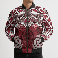 Personalised Maori Te Arawa Bomber Puffer Jacket Silver Fern Kowhaiwhai Art LT01 - Polynesian Pride