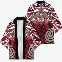 Personalised Maori Te Arawa Kimono Silver Fern Kowhaiwhai Art LT01 - Polynesian Pride