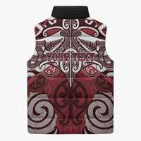 Personalised Maori Te Arawa Sleeveless Puffer Jacket Silver Fern Kowhaiwhai Art LT01 - Polynesian Pride