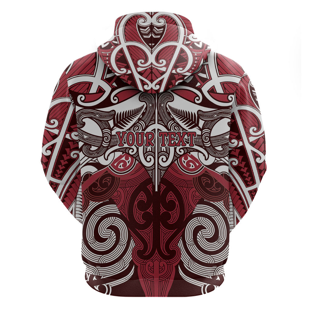 Personalised Maori Te Arawa Zip Hoodie Silver Fern Kowhaiwhai Art LT01 - Polynesian Pride