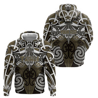 Personalised Maori Waikato Tainui Hoodie Silver Fern Kowhaiwhai Art LT01 - Polynesian Pride