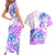 Kia Ora Maori New Zealand Pastel Couples Matching Short Sleeve Bodycon Dress and Hawaiian Shirt Sun Ta Moko Lilac Version LT01 - Polynesian Pride