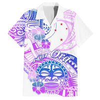 Kia Ora Maori New Zealand Pastel Family Matching Summer Maxi Dress and Hawaiian Shirt Sun Ta Moko Lilac Version LT01 Dad's Shirt - Short Sleeve Purple - Polynesian Pride