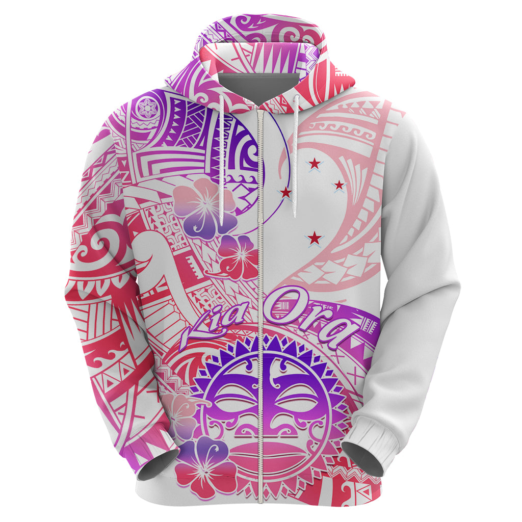 Kia Ora Maori New Zealand Pastel Hoodie Sun Ta Moko Sweet Version LT01 - Polynesian Pride