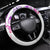 Kia Ora Maori New Zealand Pastel Steering Wheel Cover Sun Ta Moko Sweet Version LT01 Universal Fit Pink - Polynesian Pride