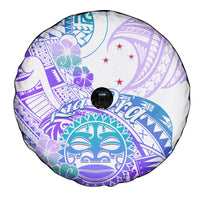 Kia Ora Maori New Zealand Pastel Spare Tire Cover Sun Ta Moko Violet Version LT01 - Polynesian Pride