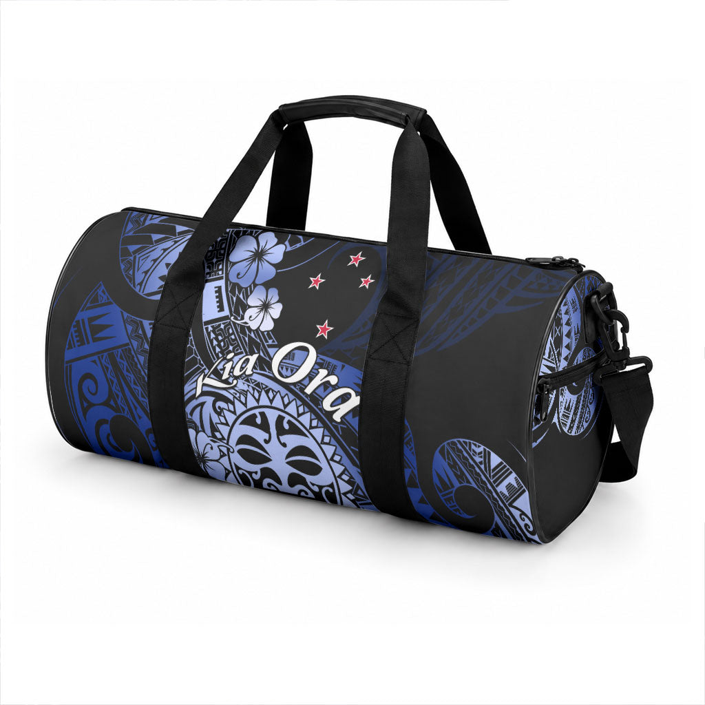 Aotearoa Kia Ora New Zealand Ta Moko Blue Version Duffle Bag LT01 - Polynesian Pride