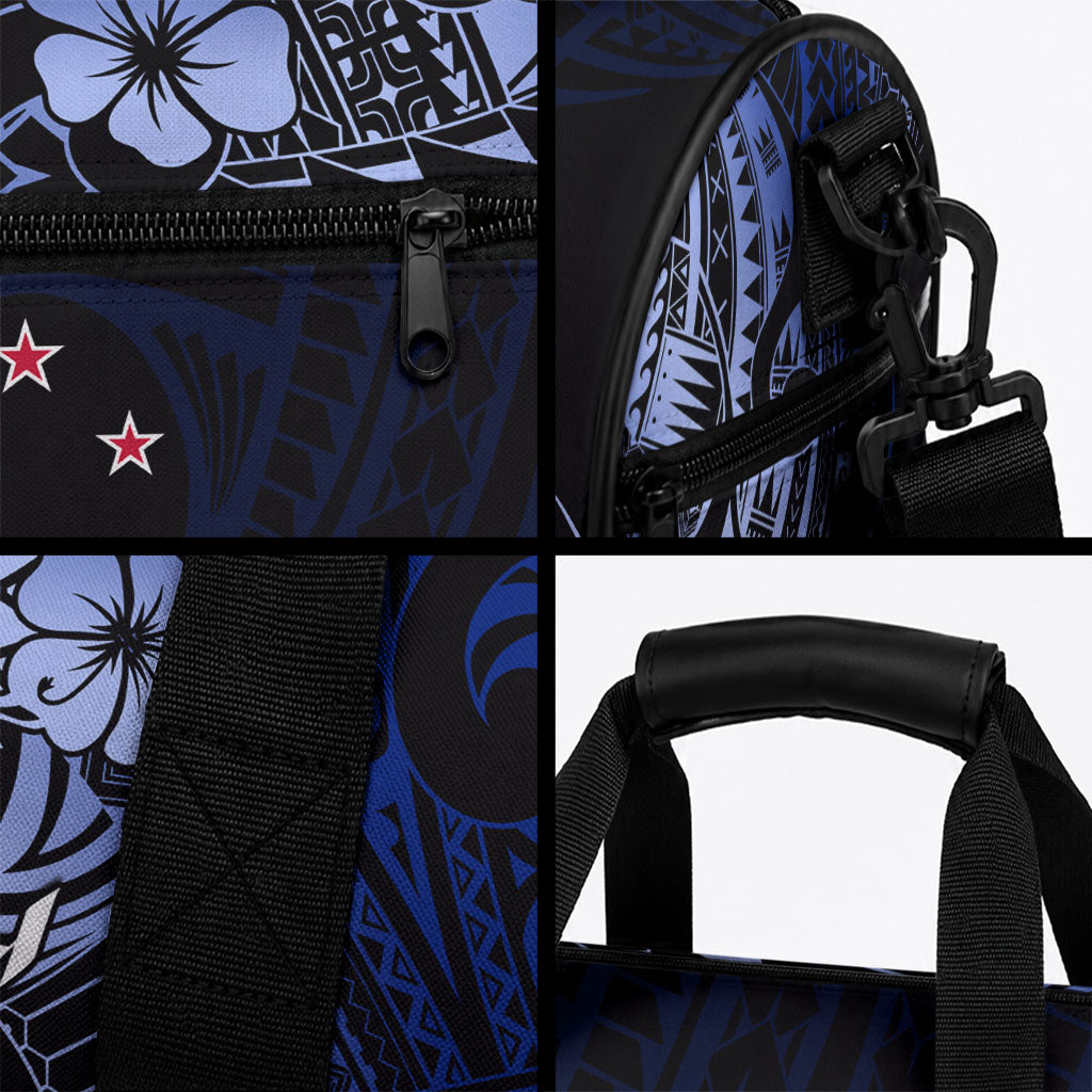 Aotearoa Kia Ora New Zealand Ta Moko Blue Version Duffle Bag LT01 - Polynesian Pride