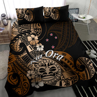 Aotearoa Kia Ora New Zealand Ta Moko Gold Version Bedding Set LT01 - Polynesian Pride