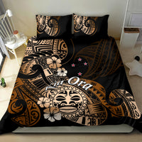 Aotearoa Kia Ora New Zealand Ta Moko Gold Version Bedding Set LT01 - Polynesian Pride