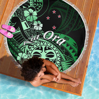 Aotearoa Kia Ora New Zealand Ta Moko Green Version Beach Blanket LT01 - Polynesian Pride