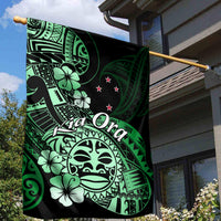 Aotearoa Kia Ora New Zealand Ta Moko Green Version Garden Flag LT01 - Polynesian Pride