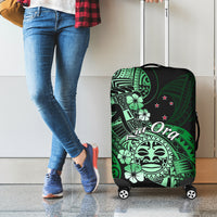 Aotearoa Kia Ora New Zealand Ta Moko Green Version Luggage Cover LT01 - Polynesian Pride