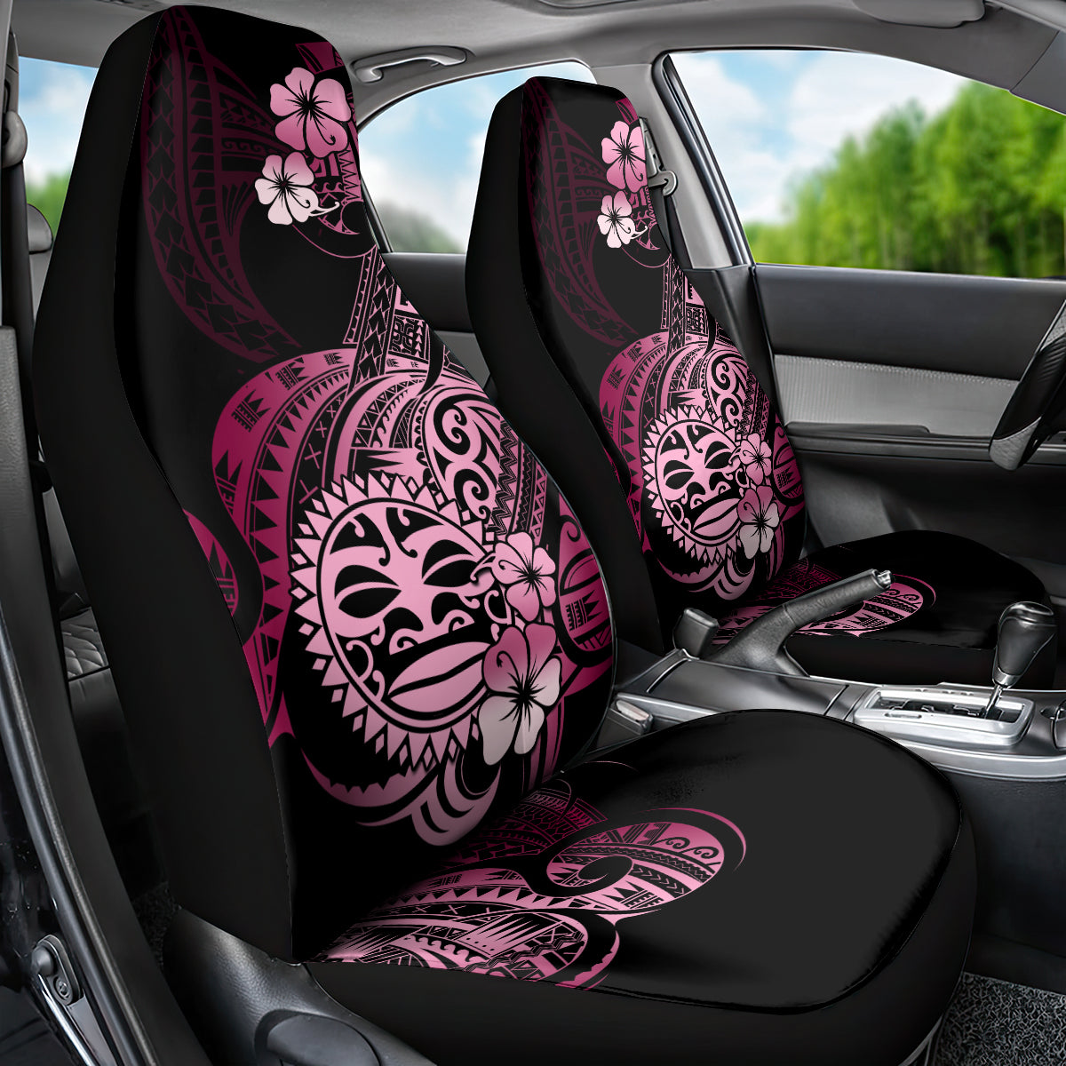 Aotearoa Kia Ora New Zealand Ta Moko Pink Version Car Seat Cover LT01 - Polynesian Pride