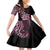 Aotearoa Kia Ora New Zealand Ta Moko Pink Version Kid Short Sleeve Dress LT01 KID Pink - Polynesian Pride